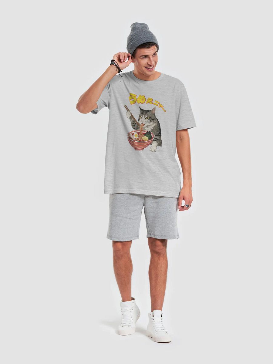 Butter Ramen Eating Cat Japanese Style ukiyo-e Unisex Bella Canvas 3001 T-shirt product image (41)
