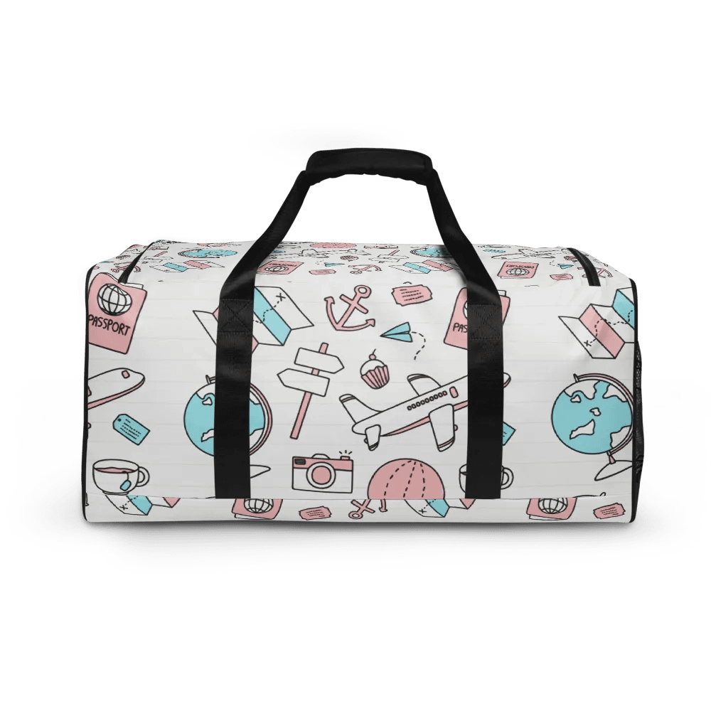Travel Icons Canvas Duffle Bag product image (7)