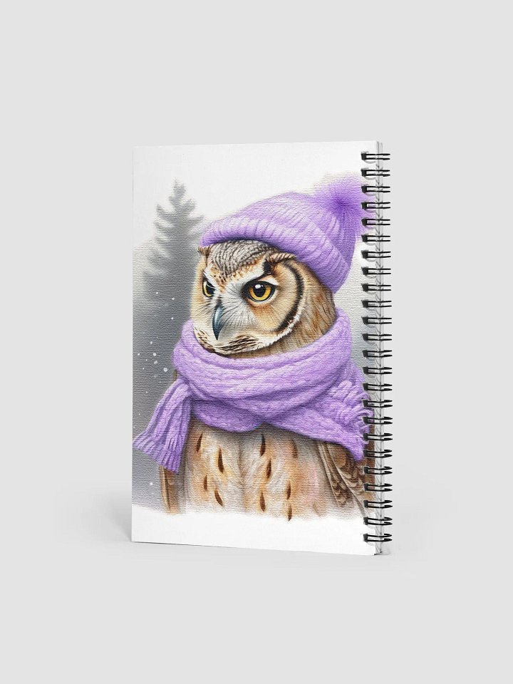 Adorable cute owl wearing a purple hat and scarf product image (2)
