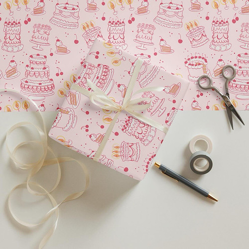Remember those cute frilly cakes I made into a seamelss repeat a few weeks back? Here it is on my website as gift wrapping pa...