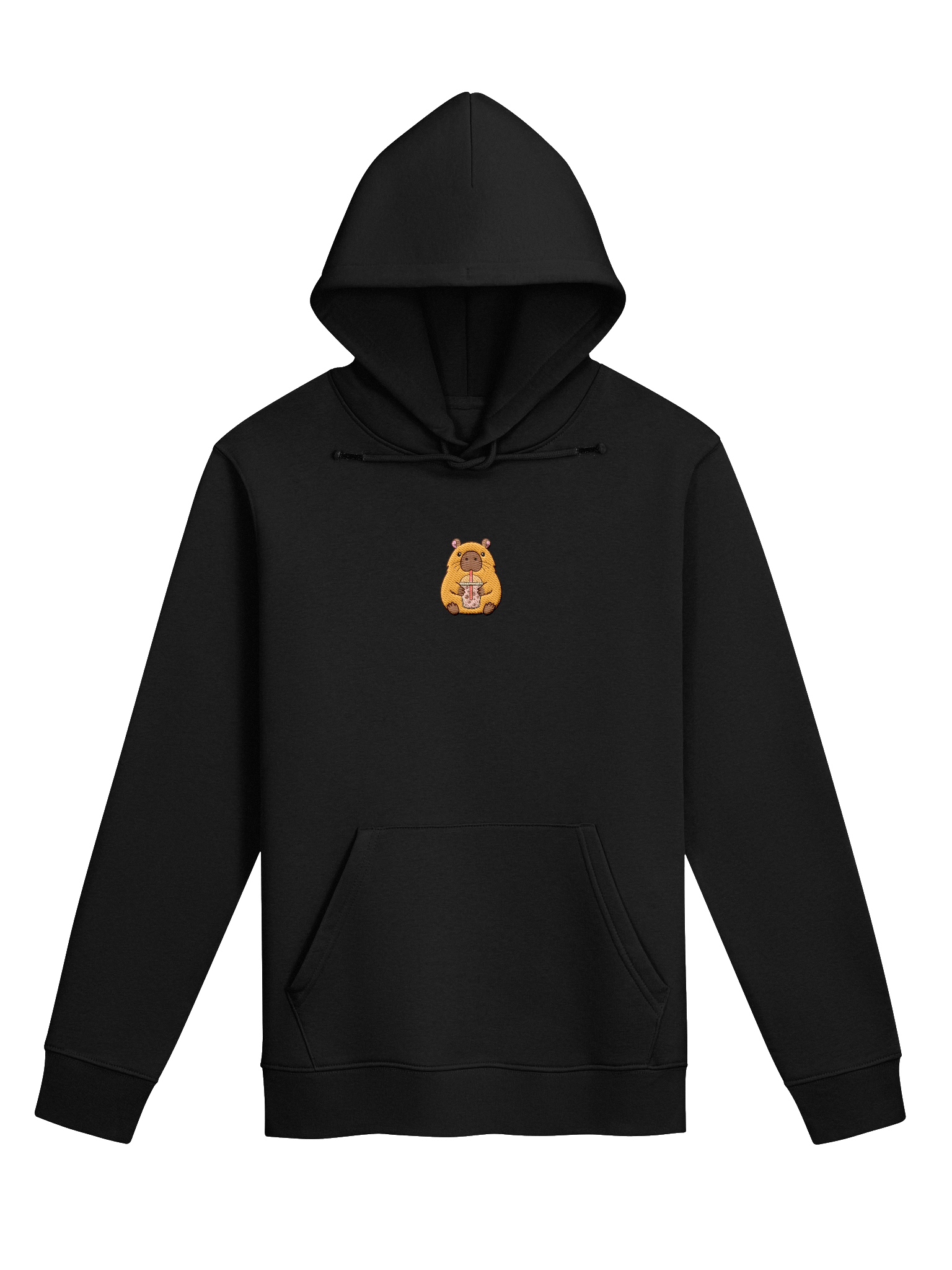 Capybara Drinking Bubble Tea Hoodie - Embroidered product image (1)