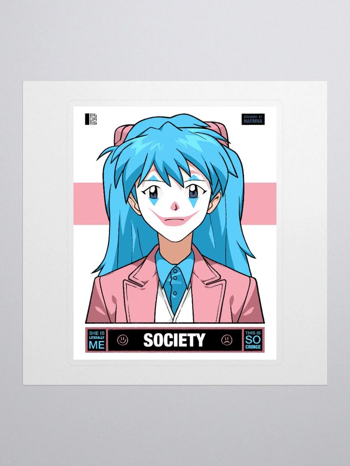 Woker Trans SOCIETY Sticker with Background product image (1)