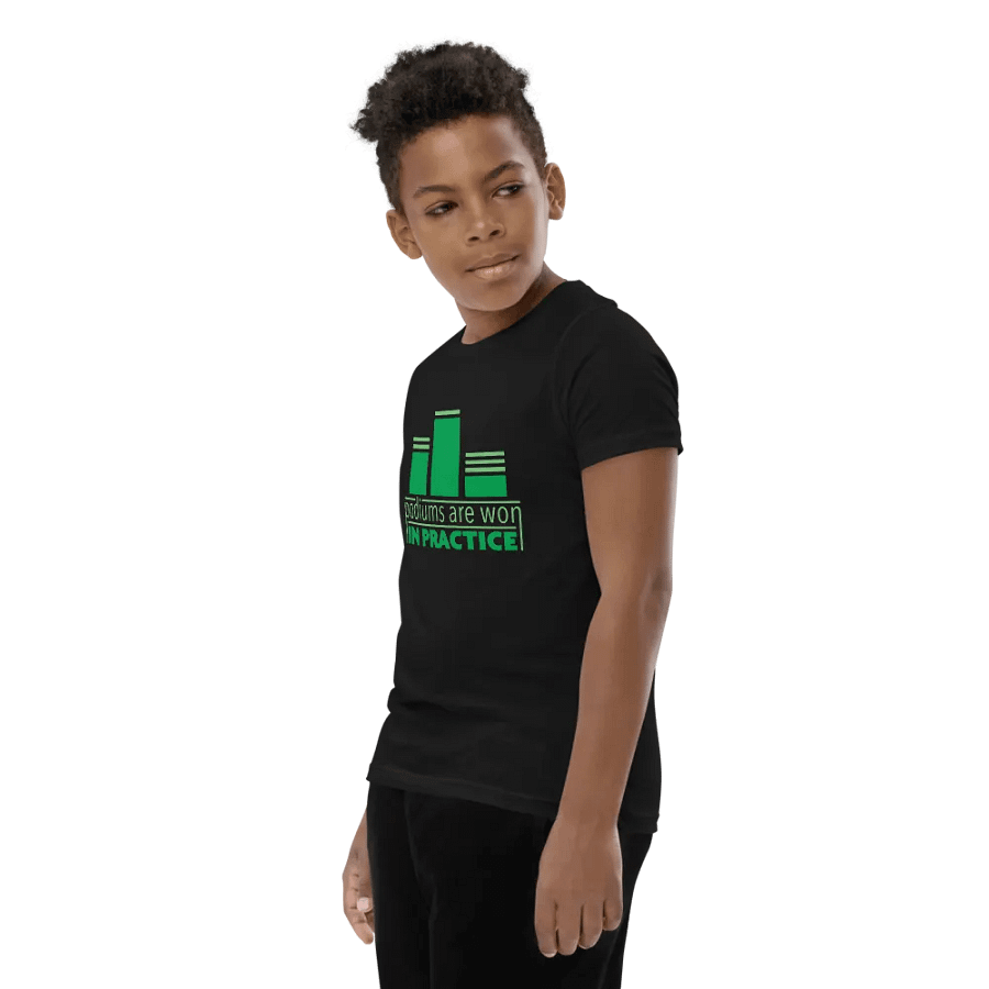 Podiums Are Won In Practice Kids Tee: Green product image (8)