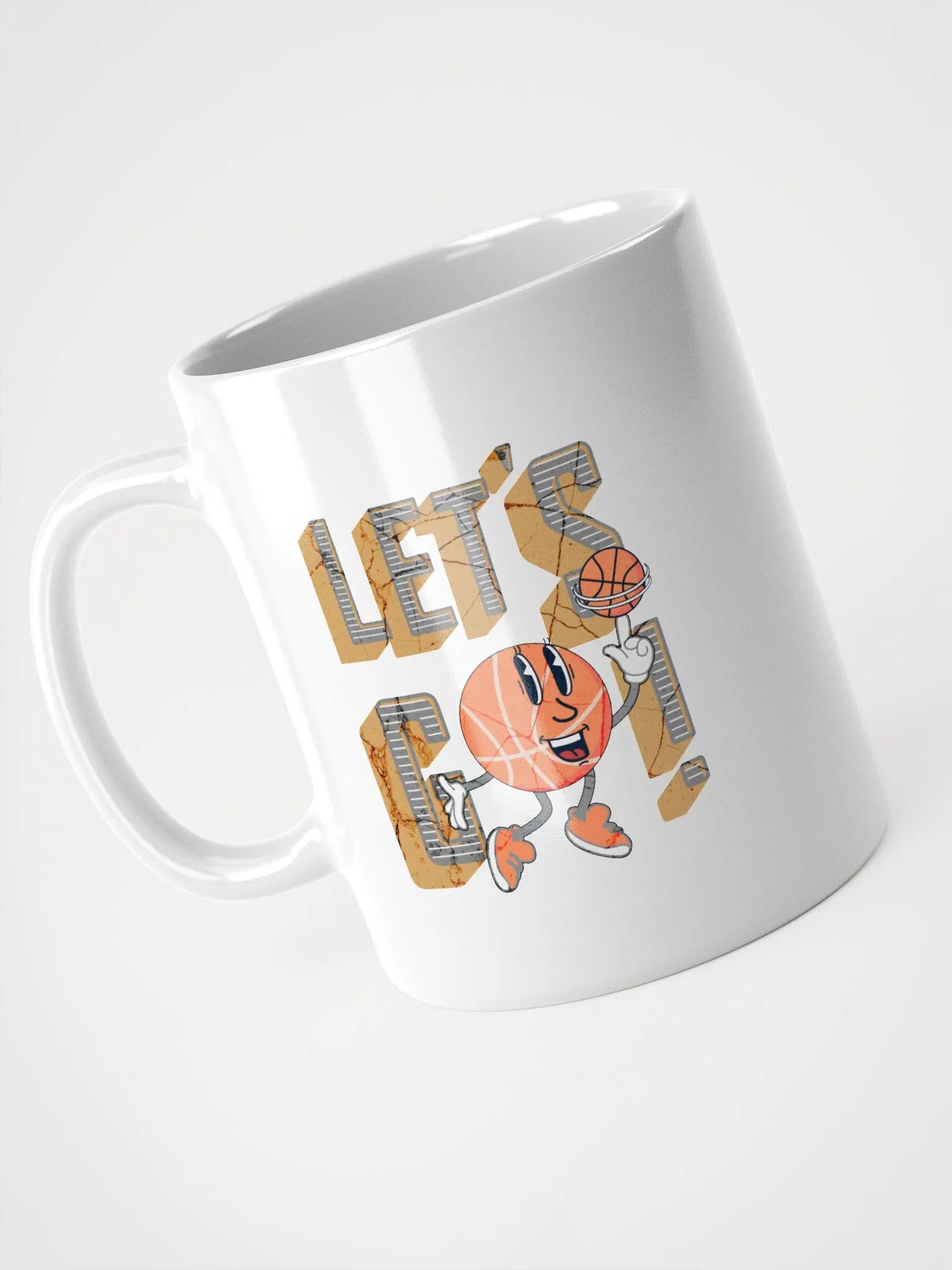 Lets Go Basketball Mascot Spinning Cartoon Mug product image (2)