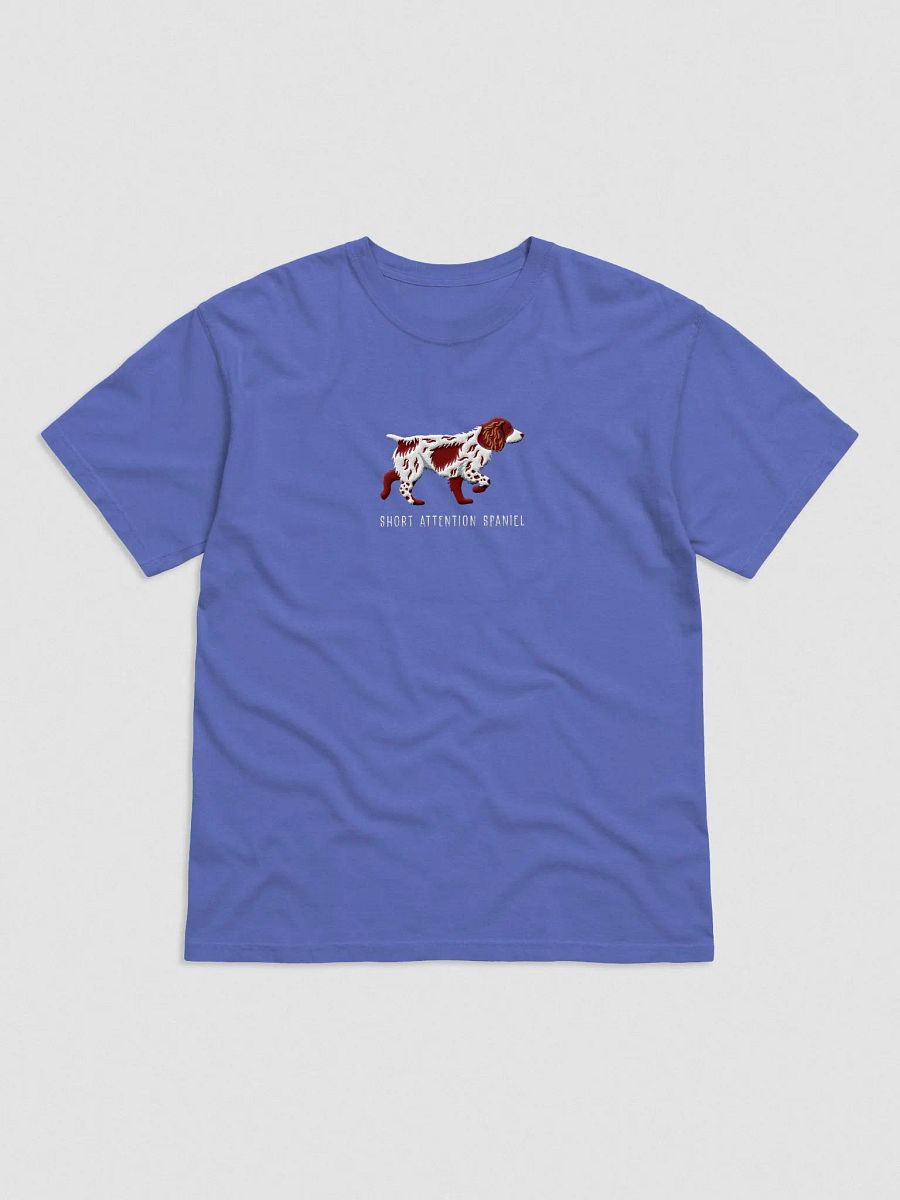 Short Attention Spaniel T-Shirt(Embroidered) of a Working Cocker Spaniel(Liver & White) product image (4)