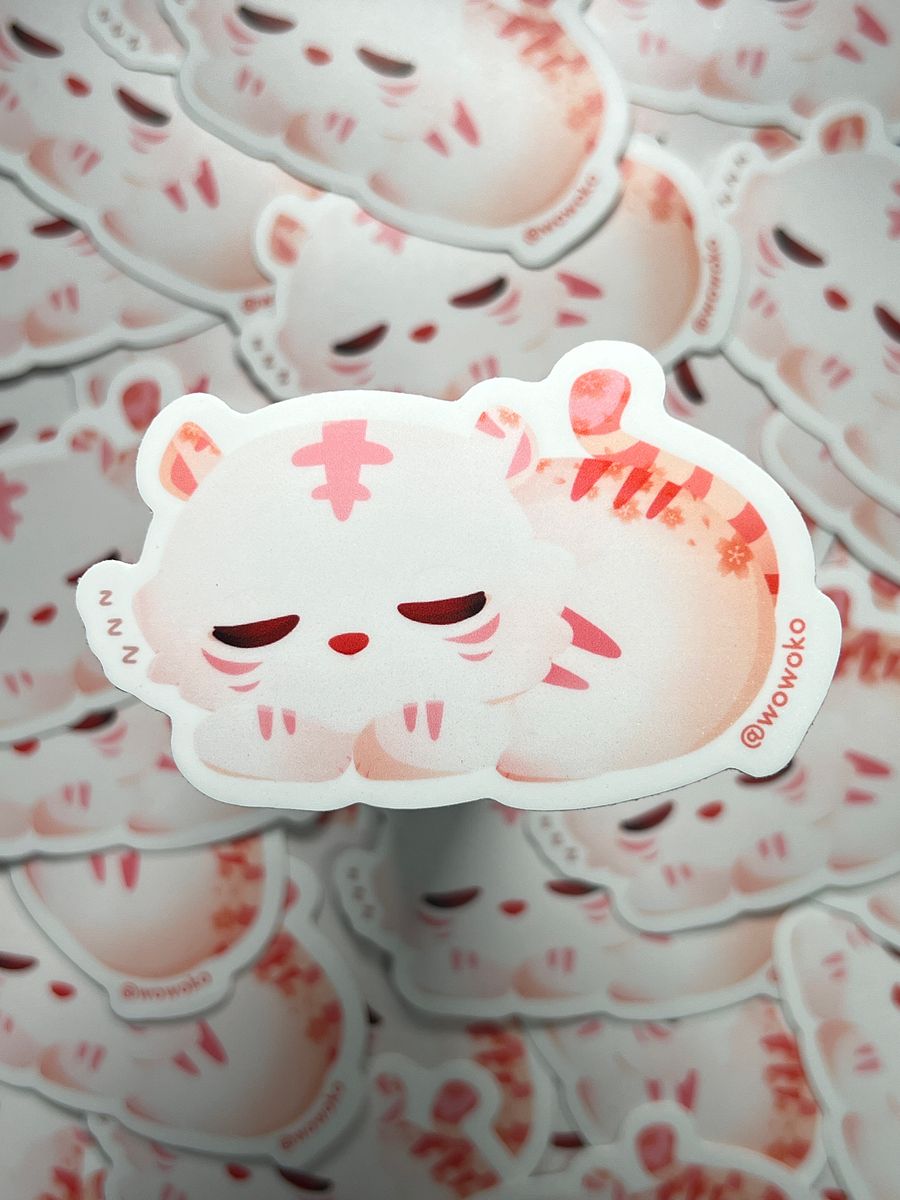 Sleepy Zodiac Animal - Tiger - Sticker product image (1)