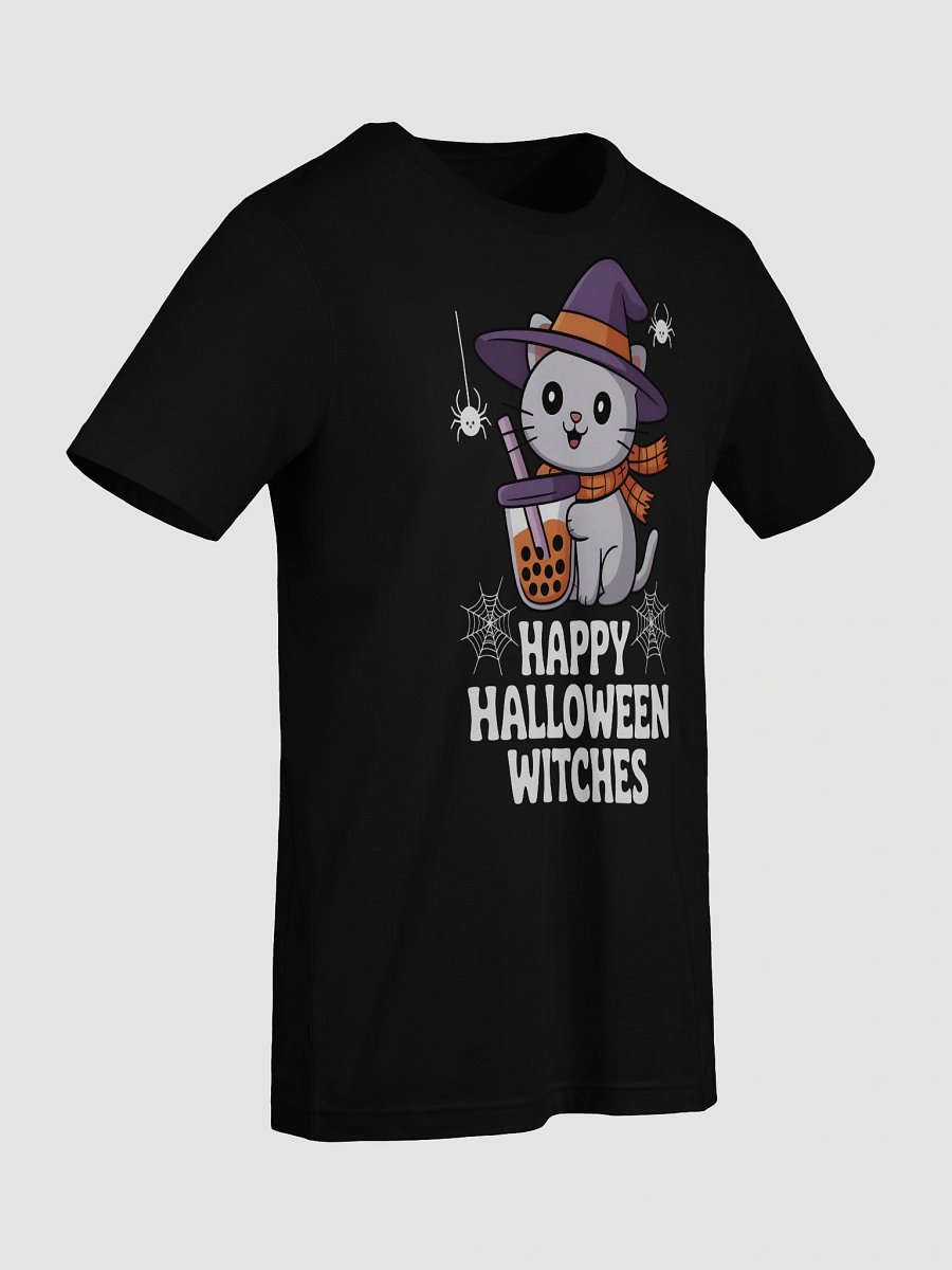 Bubble Tea Cat Happy Halloween T-Shirt product image (68)
