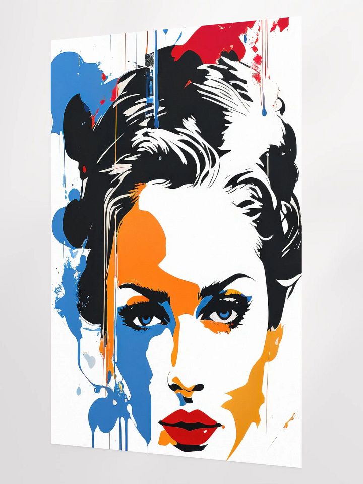 Abstract Woman v8 - Girly - Vintage Style Poster - Large 24x36 Inches product image (2)
