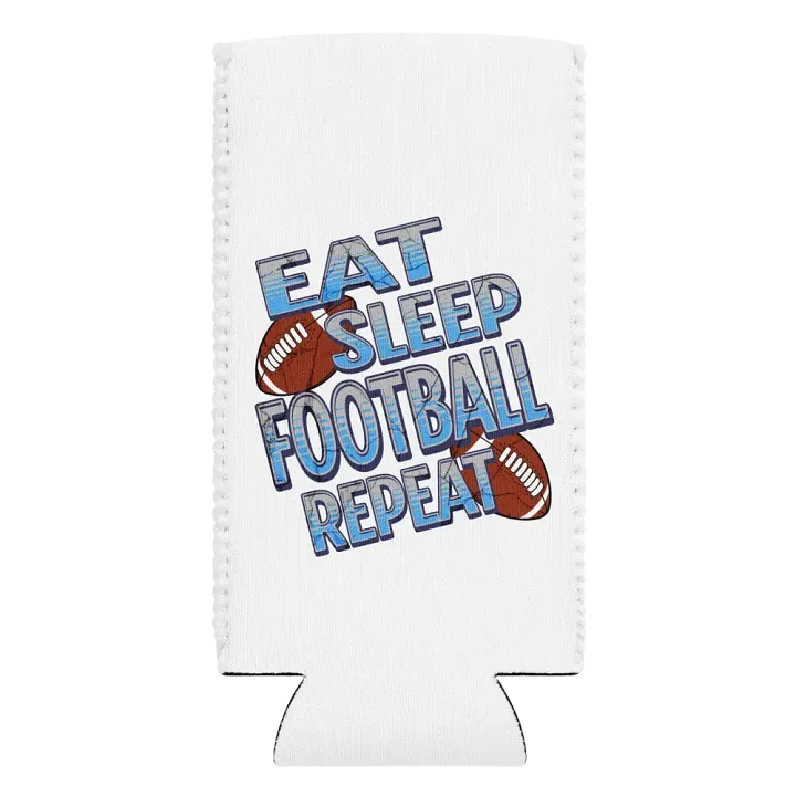 Eat Sleep Football Repeat Groove Can Cooler product image (2)
