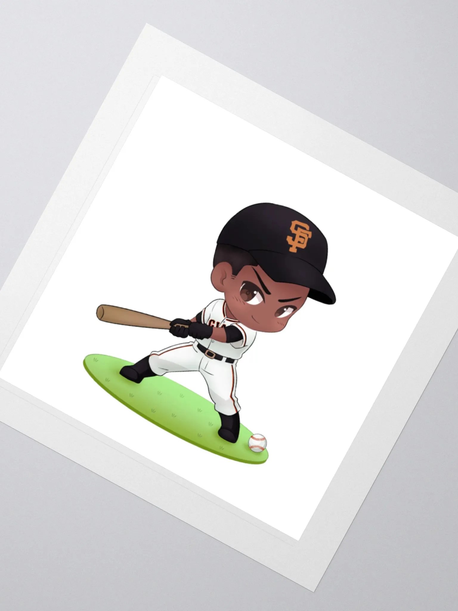 Chibi Willie Mays Kiss Cut Stickers product image (2)