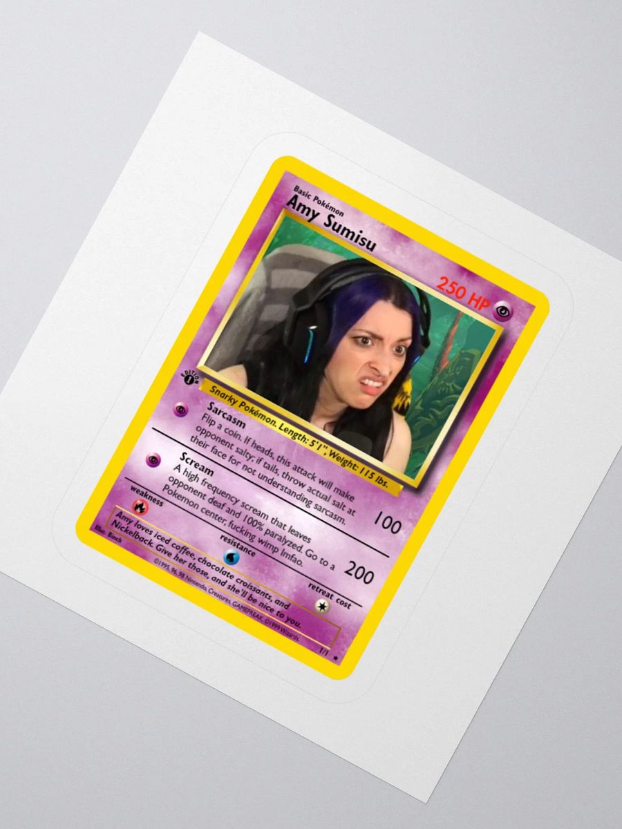Amy Sumisu Pokémon Card sticker product image (2)