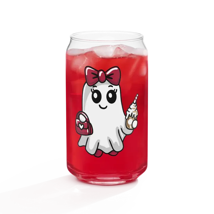 Stylish Ghost 16oz Can-Shaped Drinking Glass product image (2)