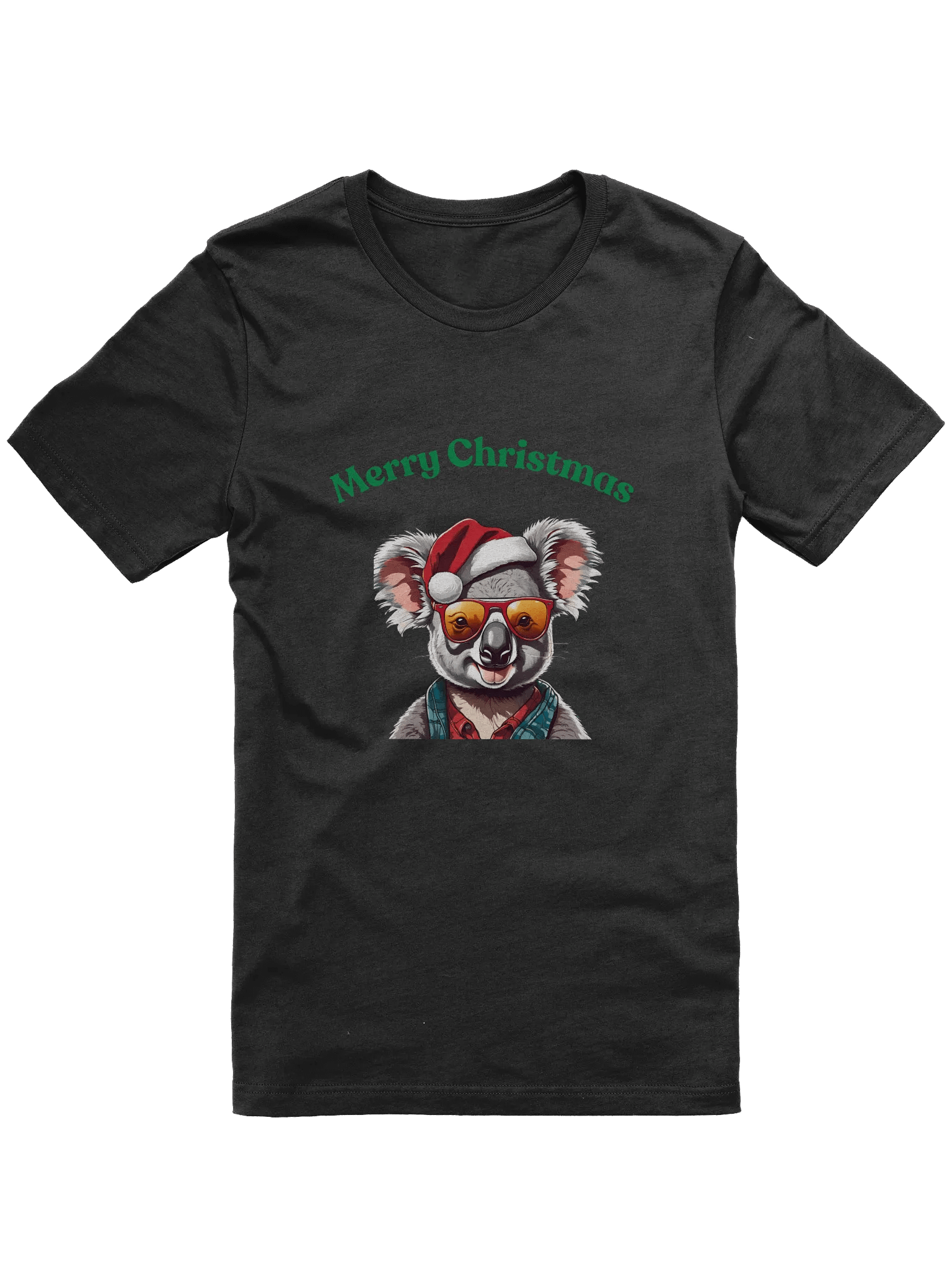 Festive Koala Merry Christmas T-Shirt - Green product image (1)
