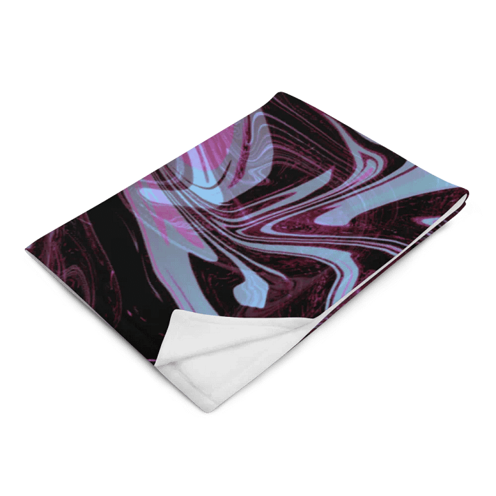 Pink, Black and Blue Swarm Pattern Urban Design Throw Blanket product image (14)