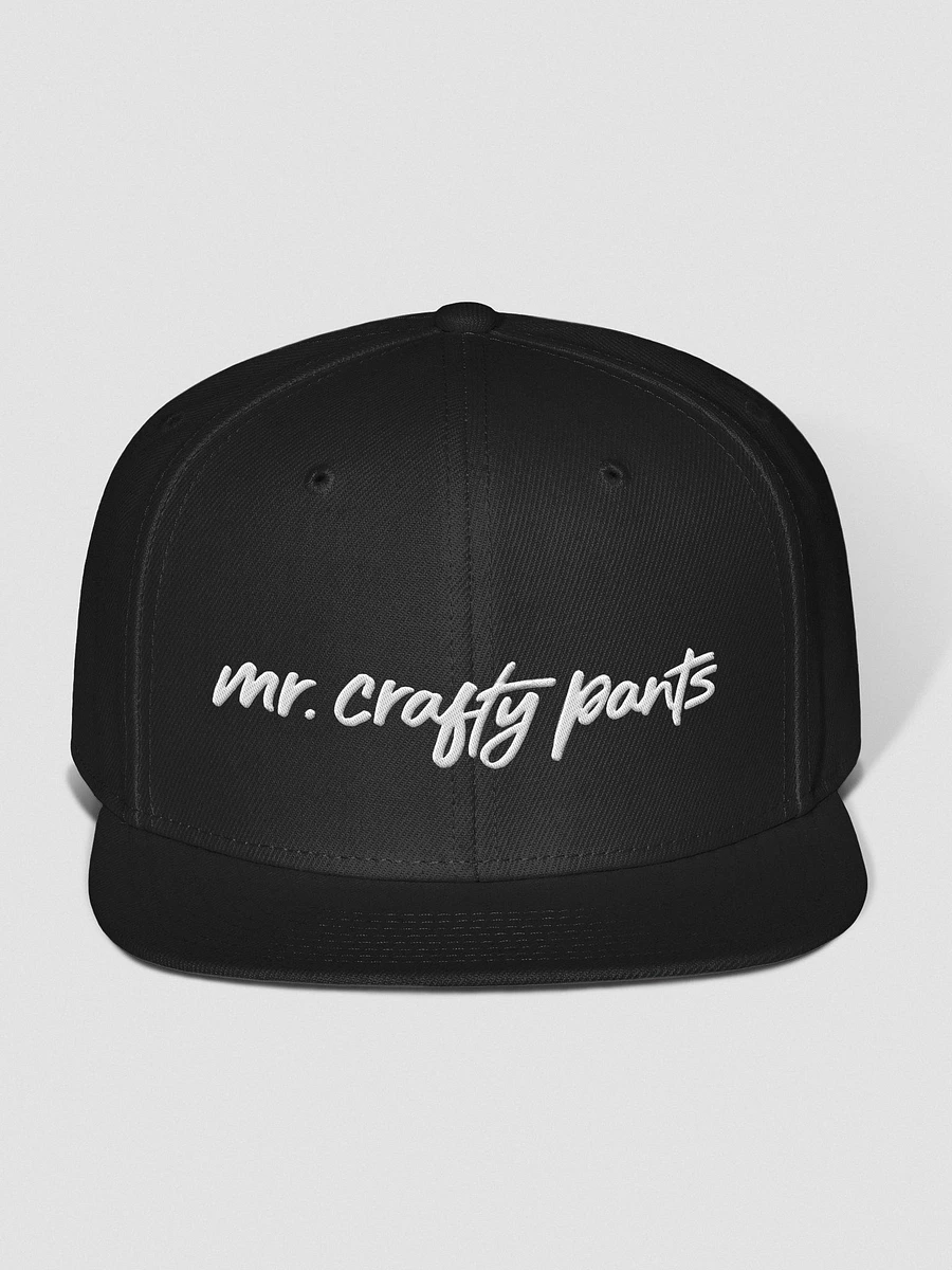 The Mr. Crafty Pants Classic Black Snapback Hat product image (2)