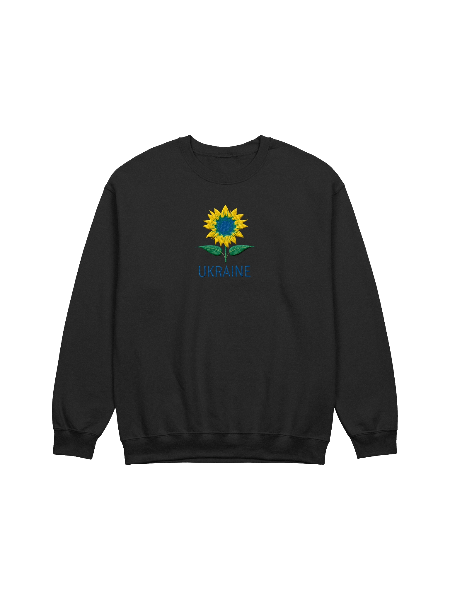 Ukraine Sunflower Ukrainian Symbol Yellow Blue Heritage Flower | Cotton Heritage Unisex Premium Hoodie | Gildan Classic Crewneck Sweatshirt | Embroidered product image (5)