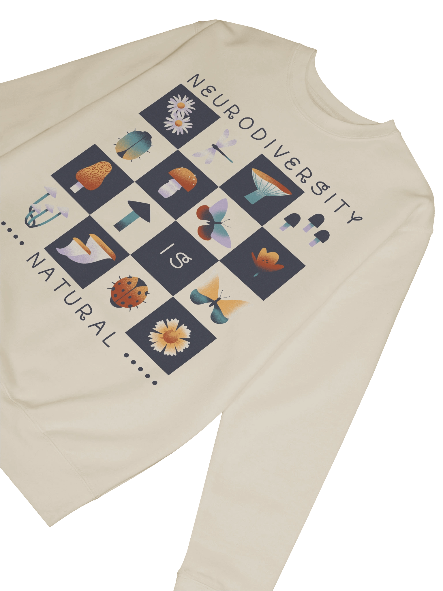 Neurodiversity Is Natural Unisex Crewneck in Ivory Color product image (6)