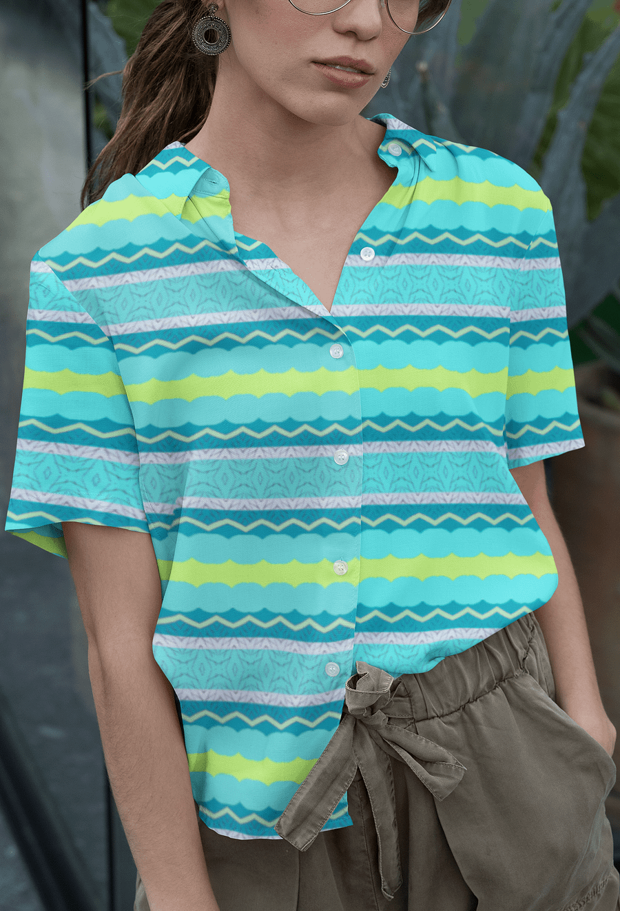 Hawaiian Style Shirt, Summer Breeze, Button Up, Unisex product image (9)
