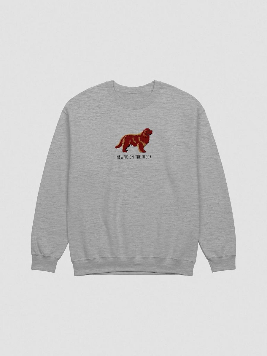 Newfie on the Block Sweatshirt (Embroidered) of a Newfoundland(Choco) product image (4)