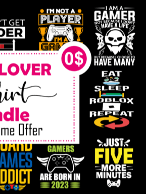 Game Lover T-shirt Template product image (3)