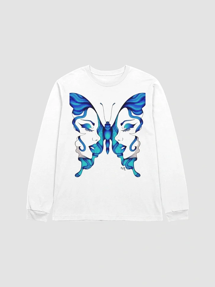 Illusionary Butterfly Visage Long Sleeve T-Shirt product image (2)