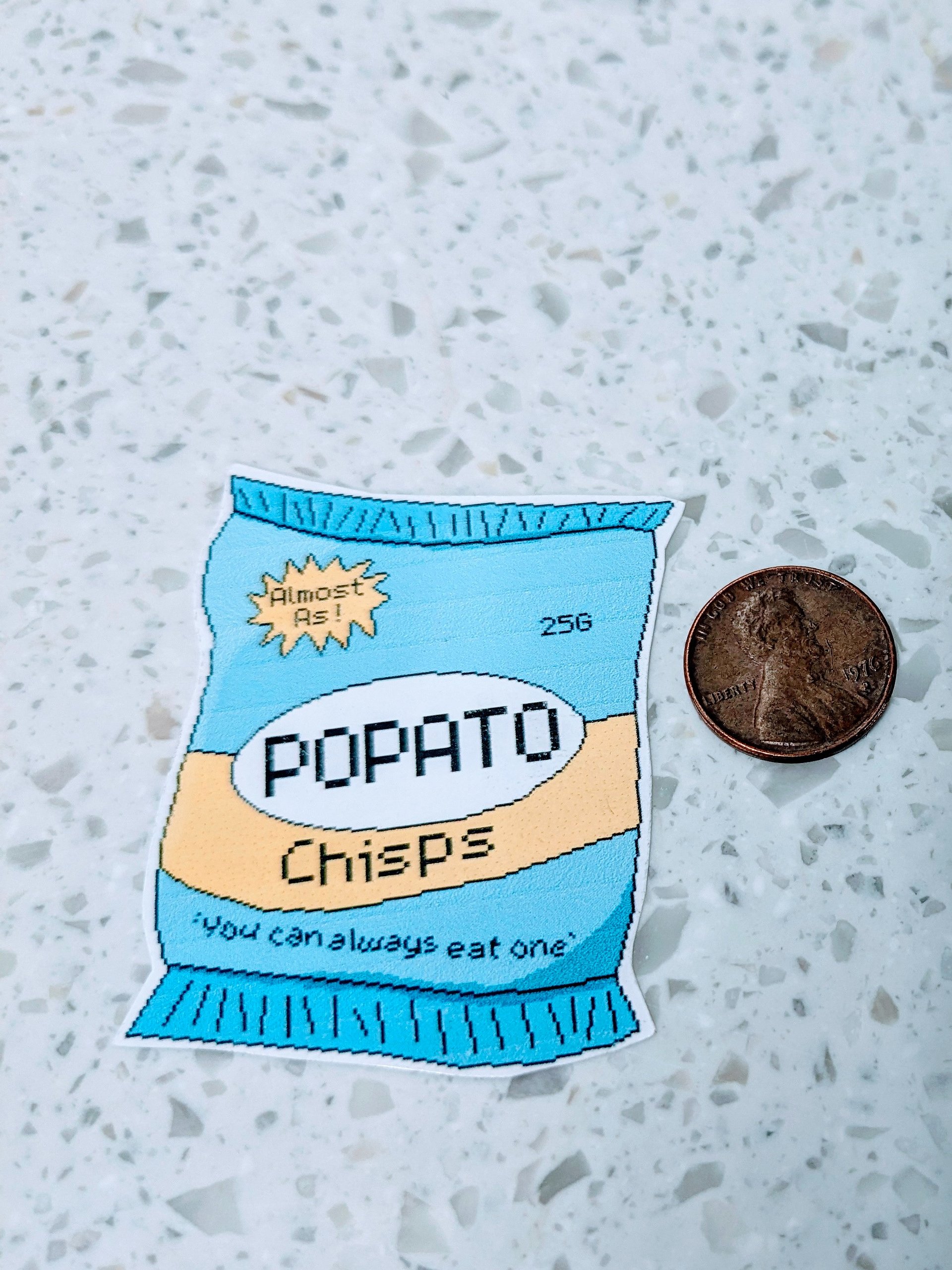 Undertale - Popato Chisps - Gloss Pixel Art Sticker product image (1)