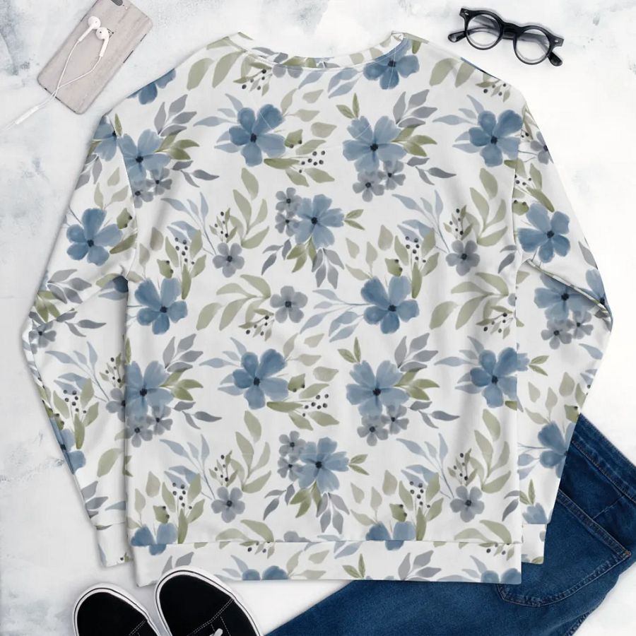 Blue Blossom Bliss Recycled Sweatshirt product image (9)