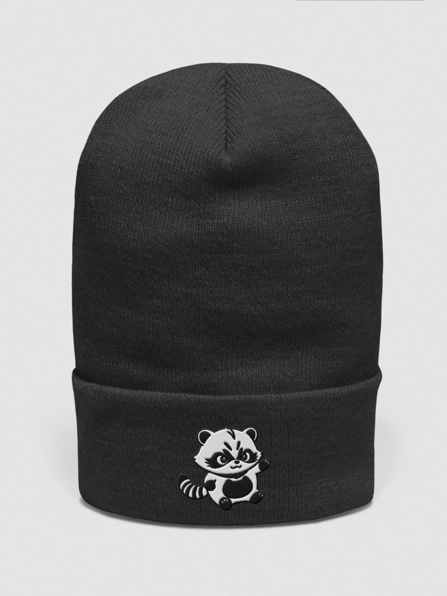 Mischievous Raccoon Embroidered Beanie product image (1)