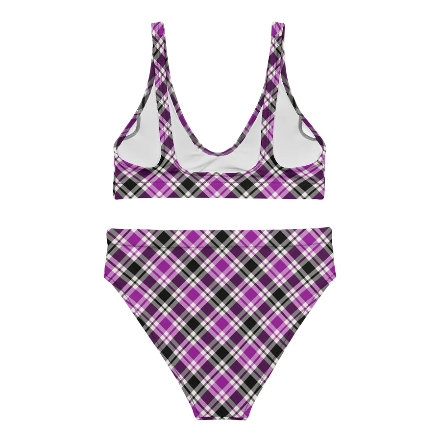 Purple, Black and White Plaid Bikini product image (4)