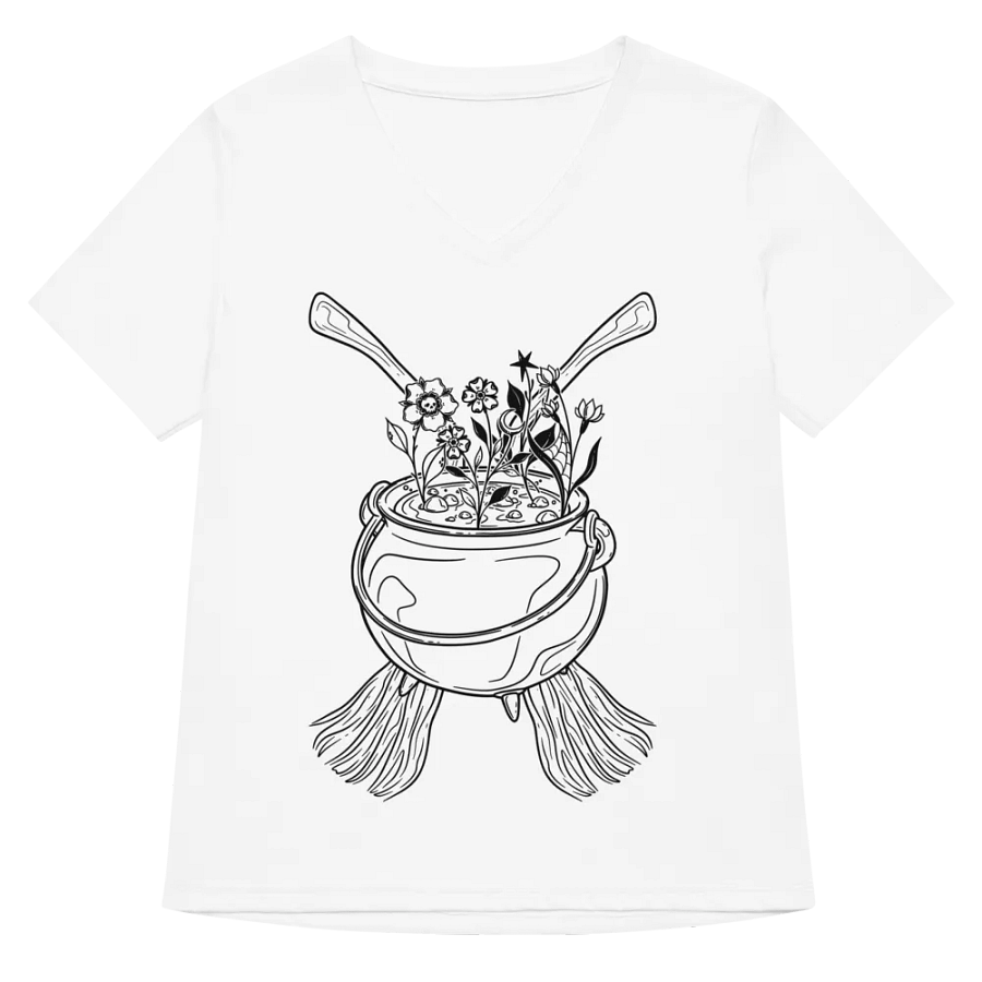 Henbane Coven Crest Bella+Canvas Women's Relaxed V-Neck T-Shirt product image (30)