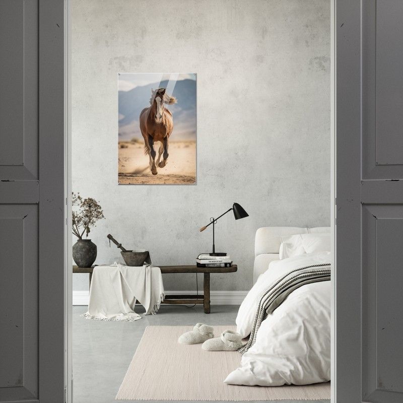 SINGLE HORSE FACE GLOSSY ACRYLIC PRINT product image (4)