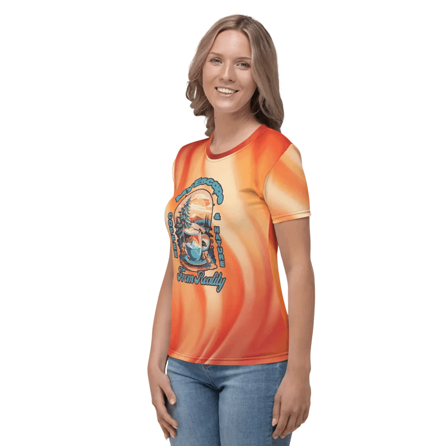 My Escape from Reality Coffee and Nature All Over Print T-shirt product image (4)