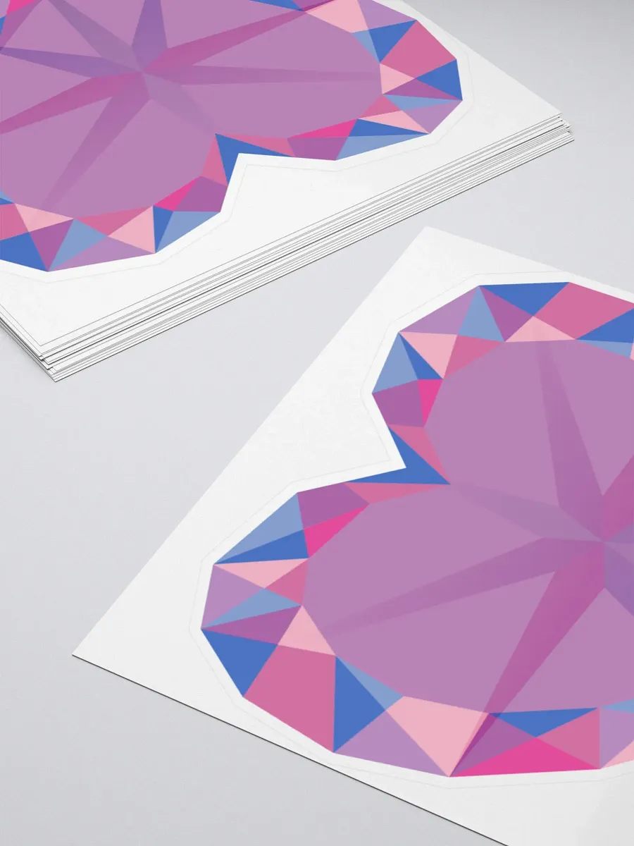 Crystal Pride Heart (Bi Pride) Cut Sticker product image (4)