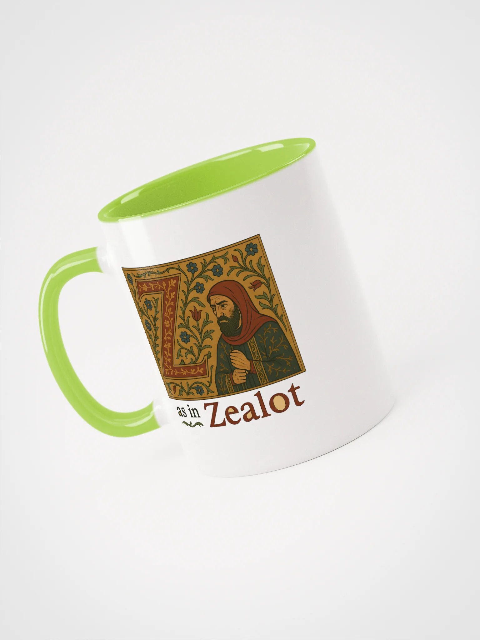 Z as in zealot ceramic mug with color inside by dark alphabet product image (1)