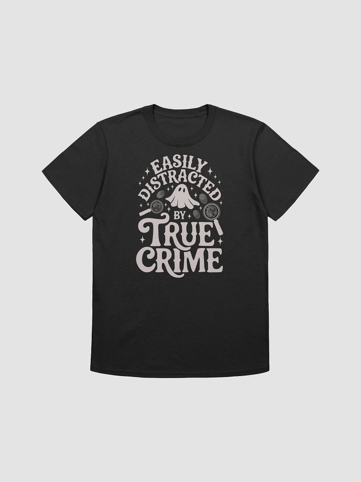 Easily Distracted by True Crime Spooky Halloween Ghost T-Shirt product image (2)