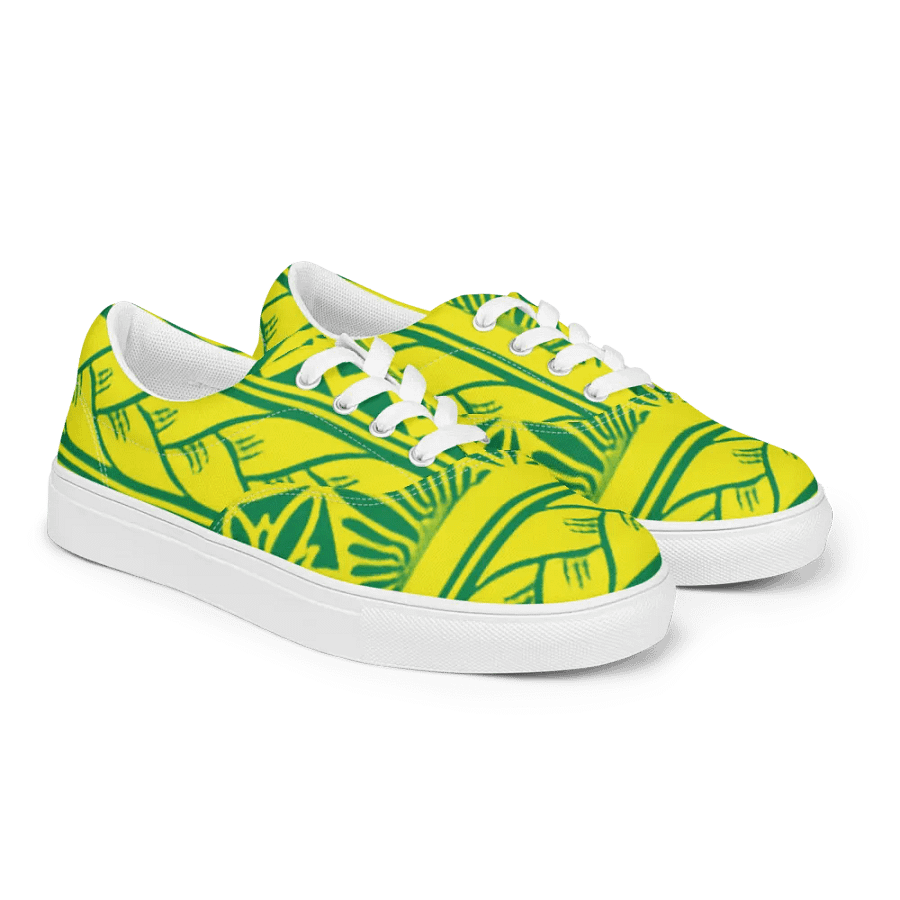 Floral Geometry Lace-Up Queen Canvas Shoes product image (10)