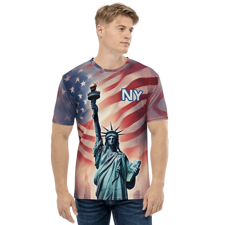 New York Statue of liberty./All-Over Print Crew Neck T-Shirt by Sublicolor product image (1)