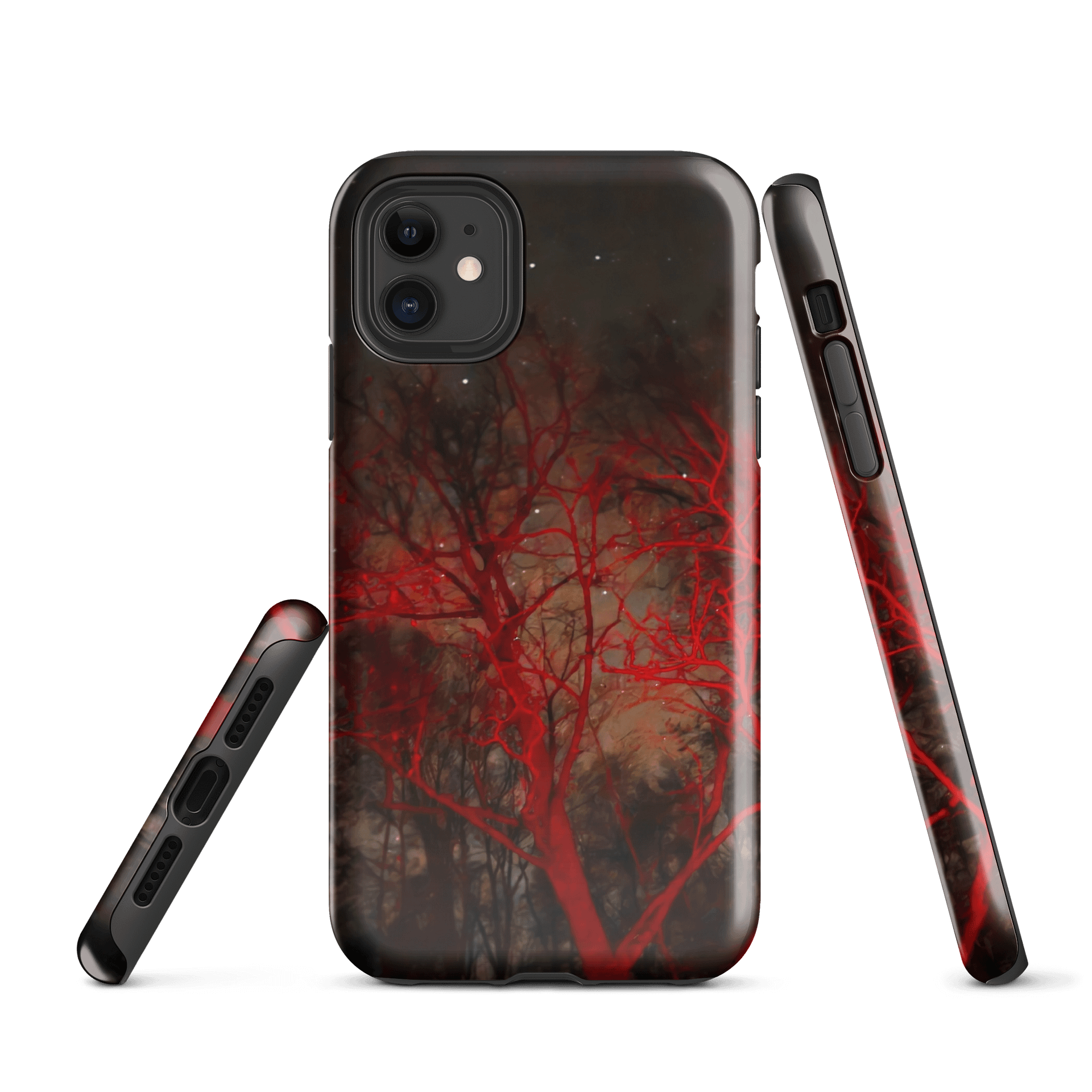 Night Sky Red Forest iPhone® Tough Case product image (1)