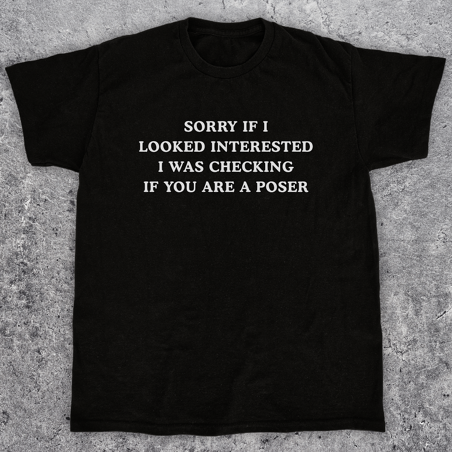 Sorry if i looked interested, Funny skateboarding t-shirt, Unisex product image (1)