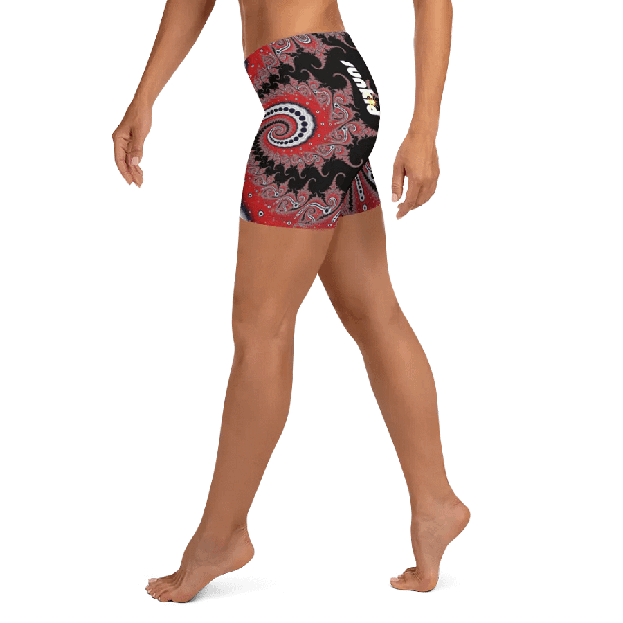 Fractal Bike Shorts - Red Velvet Goth product image (4)