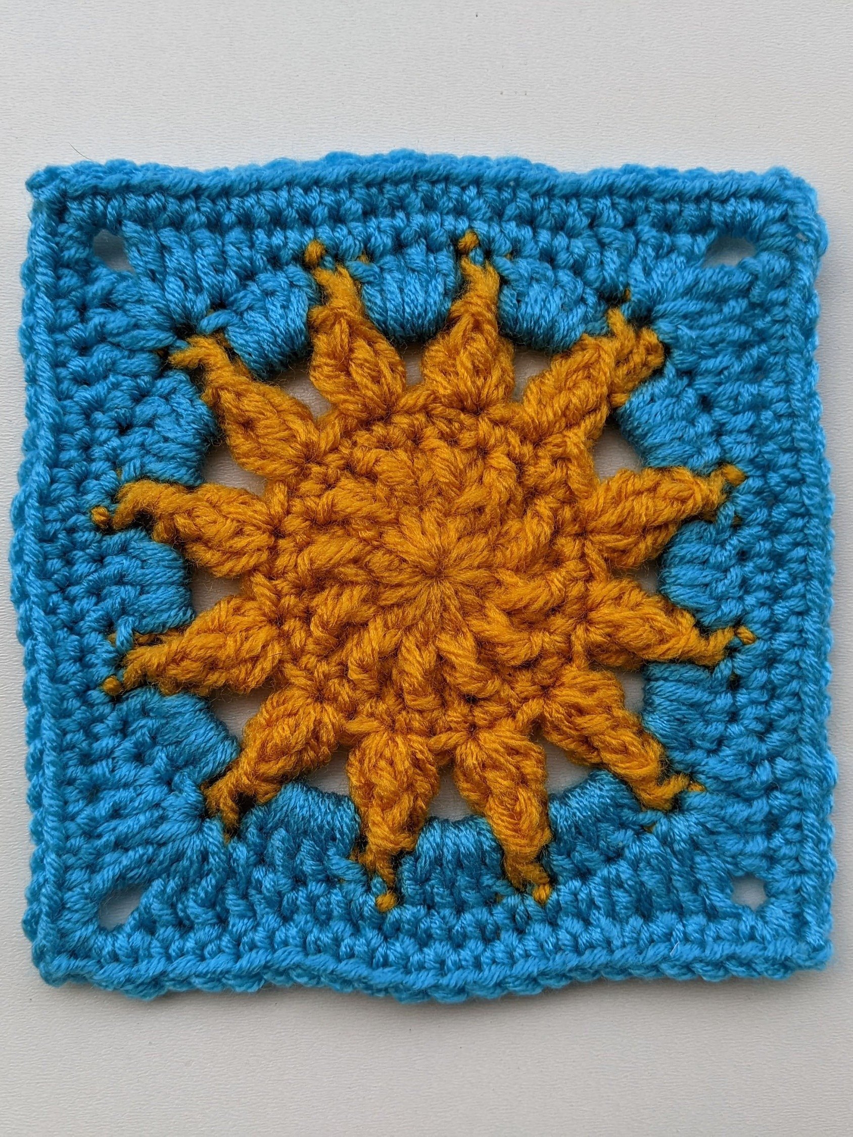 Crochet Large Sun Granny Square Pattern product image (2)