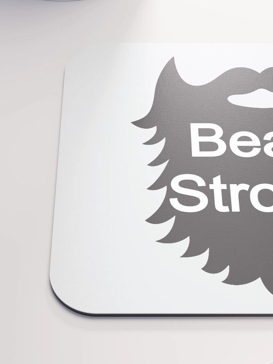 Black Beard Strokes Classic Mouse Pad (White) product image (6)