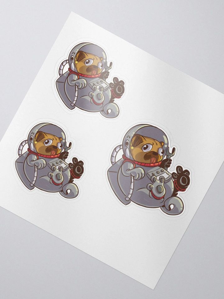 Astronaut Pug Sticker - Space Dog Decal product image (2)