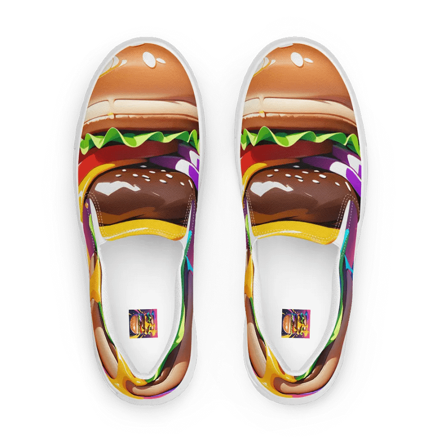 Colorful Burger Extravaganza Slip-On Shoes product image (2)