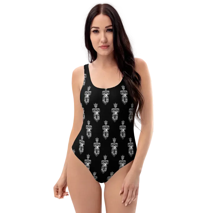 Black and White Logo One Piece Swimsuit - POA product image (1)