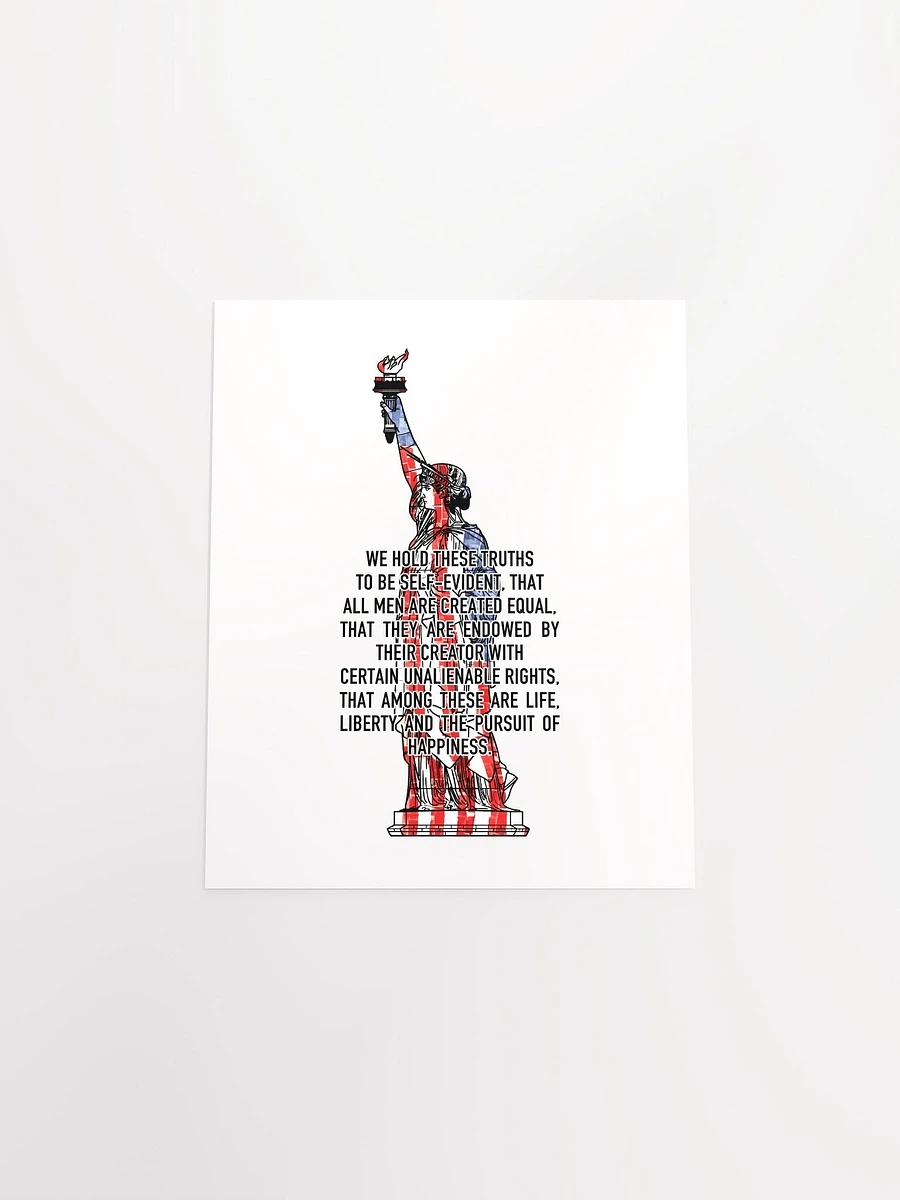 Lady Liberty + Declaration Of Independence - Red + White + Blue - Print product image (16)