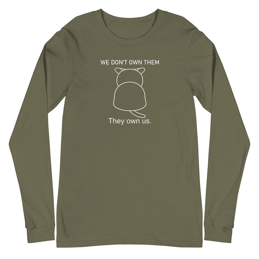 Cats Own People Unisex Long Sleeve Tee, White Print product image (2)