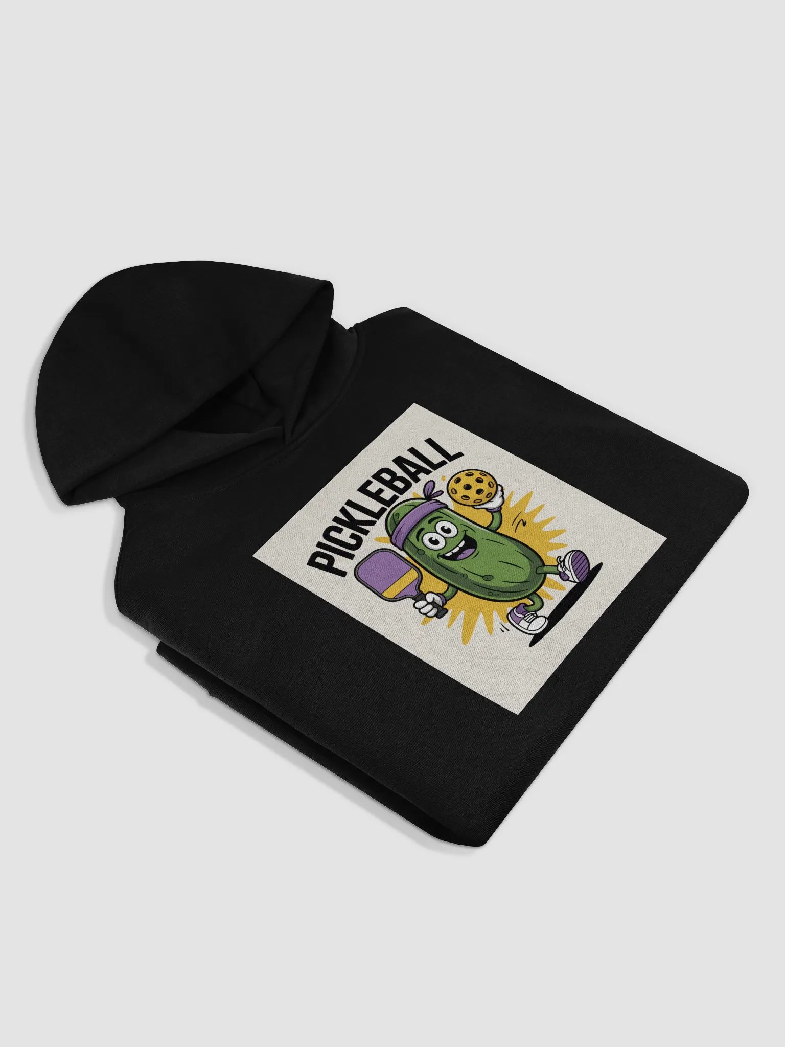 "Pickleball Power Hoodie – Funny Pickle Character Design" product image (15)