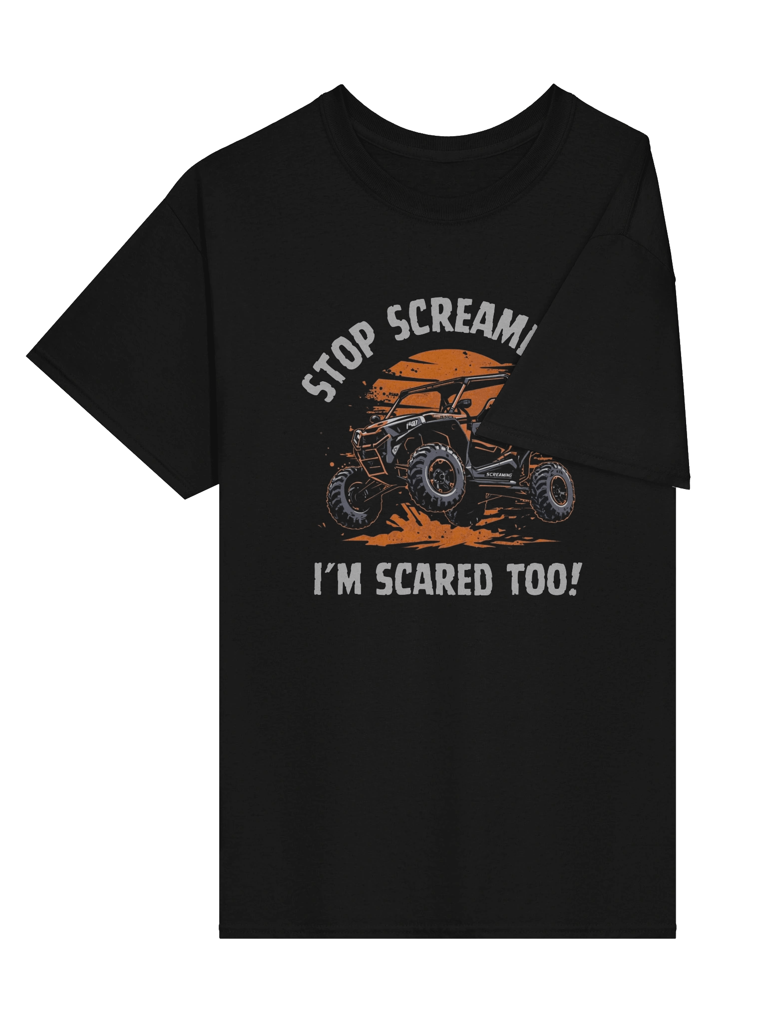 Stop Screaming Print on Gildan Heavyweight Tee product image (4)
