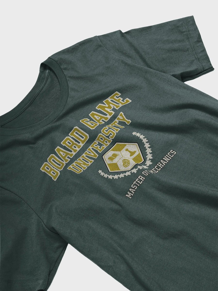 Board Game University Shirt, College T-shirt for Board Gamers, Master of Mechanics on Green product image (5)